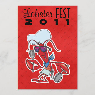 coola lustig kock lobster fest. inbjudningar
