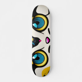 Coola lustig monsterkattskateboard mini skateboard bräda 18,5 cm