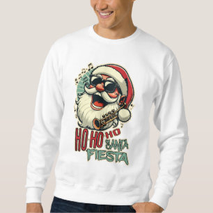 Coola lustigt Jultomten med solglasögon - Ho-ho-ho Lång Ärmad Tröja