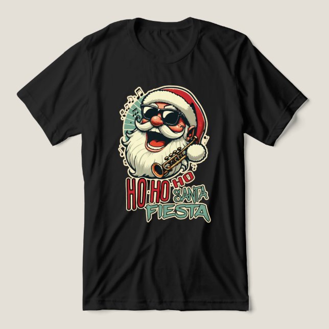 Coola lustigt Jultomten med solglasögon - Ho-ho-ho T Shirt (Design Framsida)