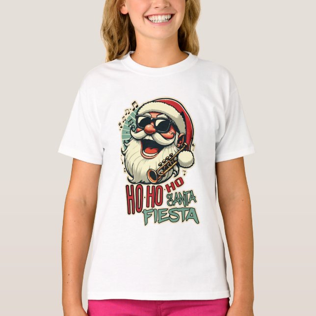 Coola lustigt Jultomten med solglasögon - Ho-ho-ho T Shirt (Framsida)