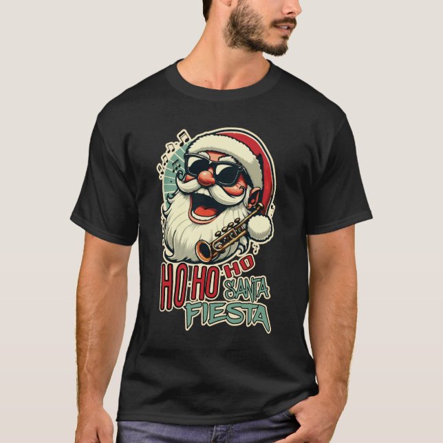 Coola lustigt Jultomten med solglasögon - Ho-ho-ho T Shirt (Framsida)