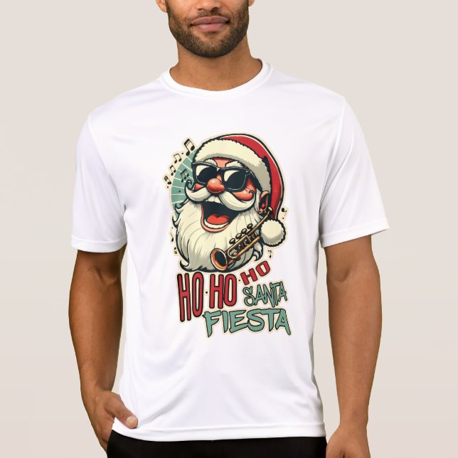 Coola lustigt Jultomten med solglasögon - Ho-ho-ho T Shirt (Framsida)