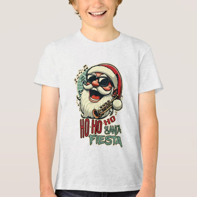 Coola lustigt Jultomten med solglasögon - Ho-ho-ho T Shirt (Framsida)