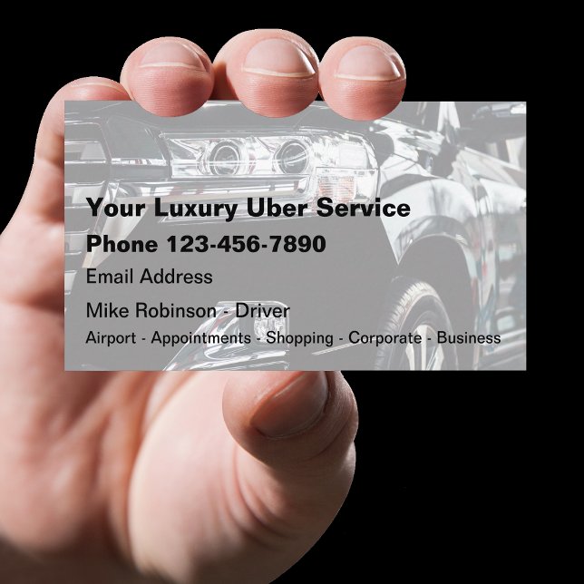 Coola Luxury Uber Driver Taxi Affärskort Visitkort (Skapare uppladdad)