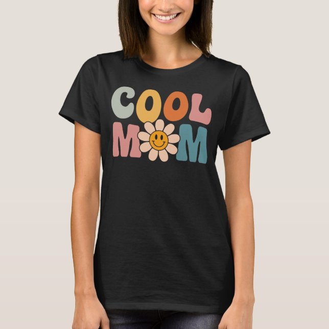 Coola Lycklig-Mor-dagen Groovy Retro Best Mamma T Shirt (Framsida)