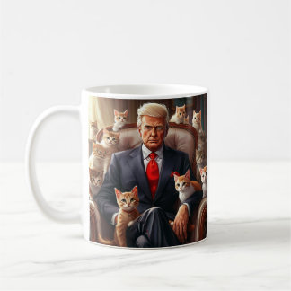 Coola MAGA Cat TRUMP omgiven av KITTENS lustigt Kaffemugg