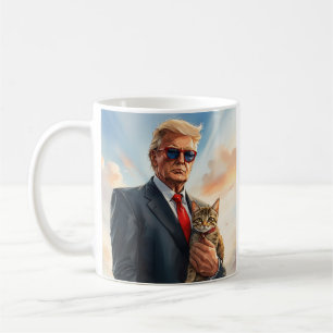 Coola MAGA Cat TRUMP: s innehavare av söta solglas Kaffemugg