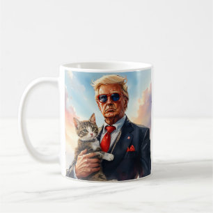 Coola MAGA Cat TRUMP: s innehavare av söta solglas Kaffemugg
