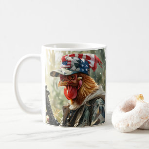 Coola MAGA Chicken med Gun Camouflage Cap Tupp Kaffemugg