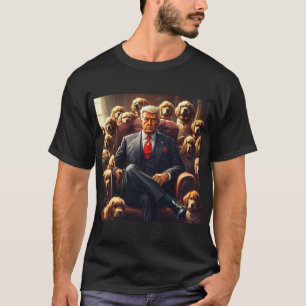 Coola MAGA Hund TRUMP omgiven av Hundar lustigt T Shirt