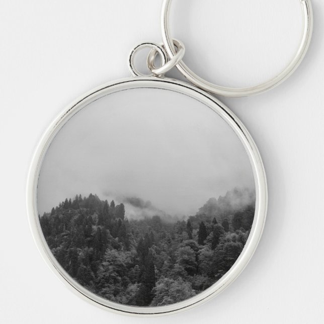 Coola, magisk dimma rund silverfärgad nyckelring (Framsidan)