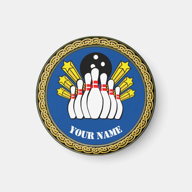 COOLA! Magnet - Bowling - Anpassningsbar Bowlarear (Framsidan)