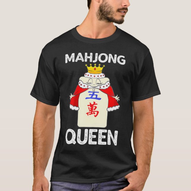 Coola Mahjong för kinesiska Mah Jongg Queen Player T Shirt (Framsida)