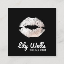 Coola Makeup Artist Silver Kissing Läppar Black