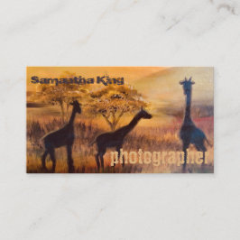 Coola Målad Afrika Pic Sunset Photography Artist Visitkort