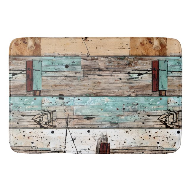 Coola, målat trä badrumsmatta (Framsidan)