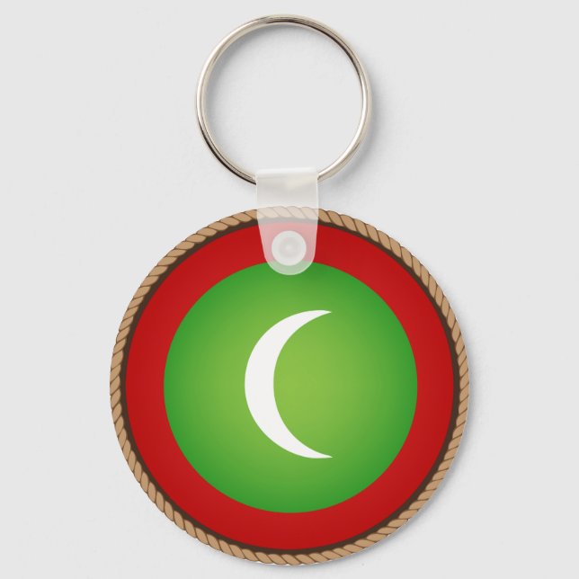 Coola Maldives Flagga Seal Nyckelring (Framsida)