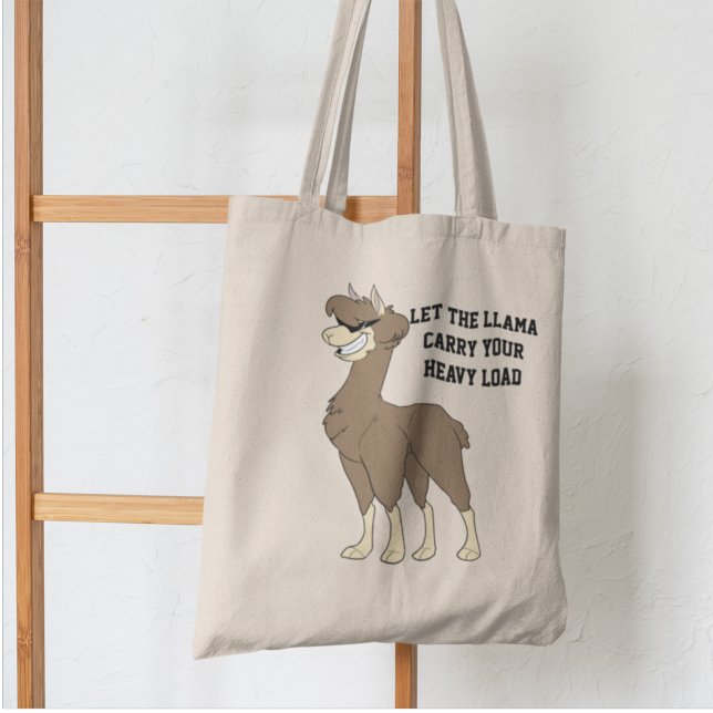 Coola Male Brown Llama med solglasögon Jumbo Tygkasse (Skapare uppladdad)