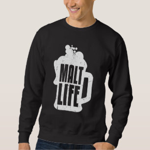 Coola Malt Life Whiskey Beer Drinking Whiskey Lång Ärmad Tröja