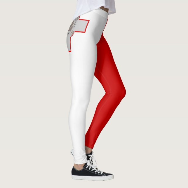 Coola Malta Flagga Mode Leggings (Höger)