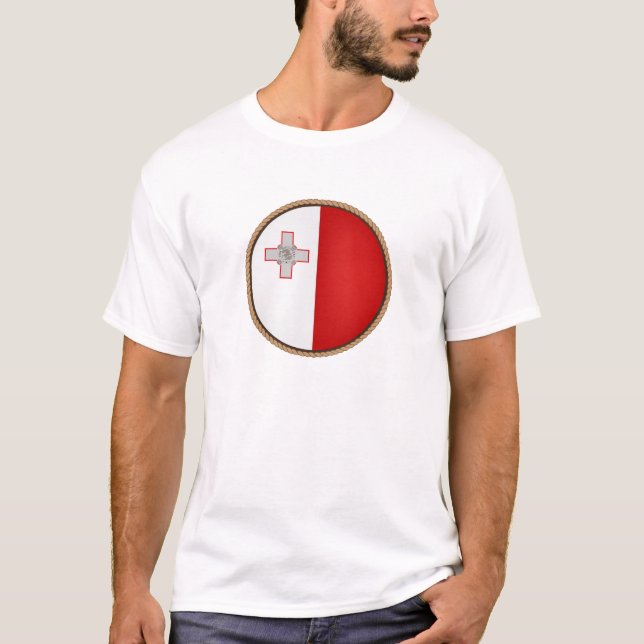 Coola Malta Flagga Seal T Shirt (Framsida)