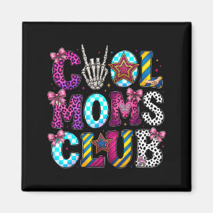 Coola mamaklubben retro leopard disco hand rolig h magnet
