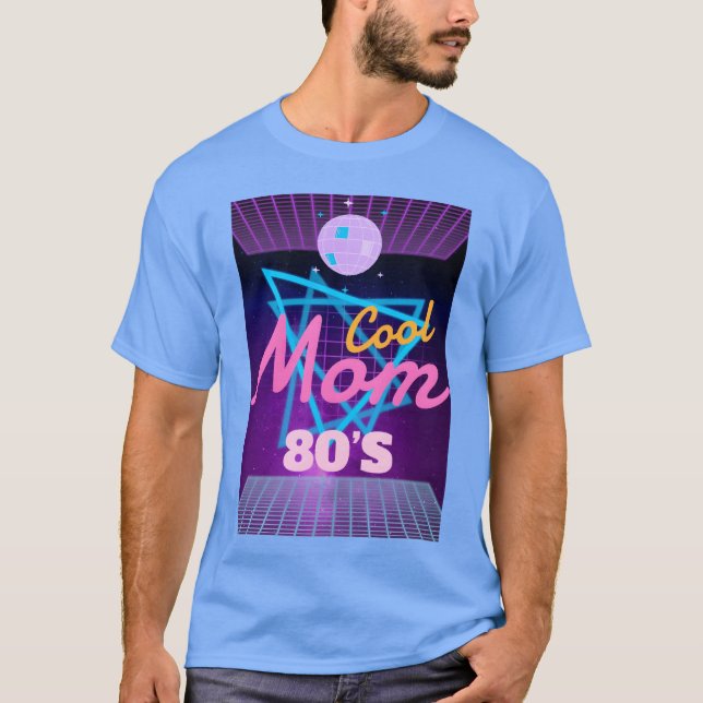coola mamma 80-tals presentidé vän t shirt (Framsida)