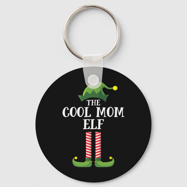 Coola Mamma Elf Matching Family Group, jul Party Nyckelring (Framsida)