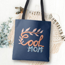 Coola Mamma Hand Lettering av marinblått Mor's Day Tygkasse