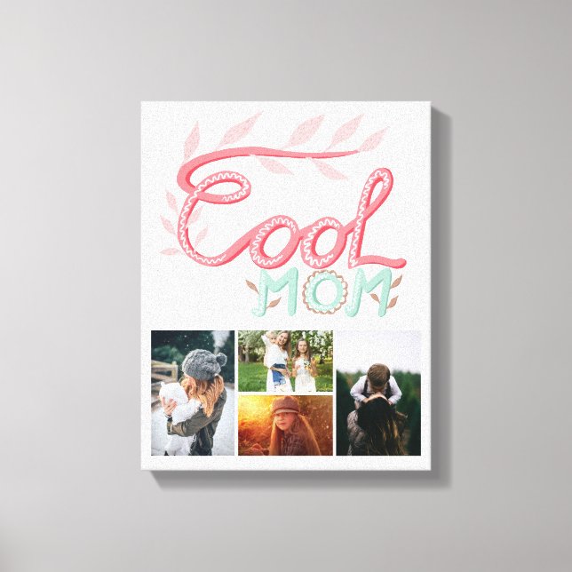 Coola Mamma Hand Lettering Mor's Day 4 Photo Canvastryck (Framsida)