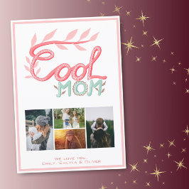 Coola Mamma Hand Lettering Mor's Day 4 Photo Julkort