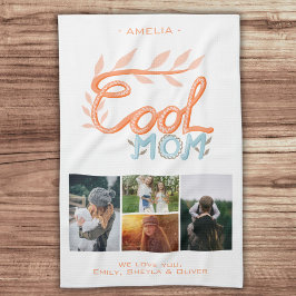 Coola Mamma Hand Lettering Mor's Day 4 Photo Kökshandduk