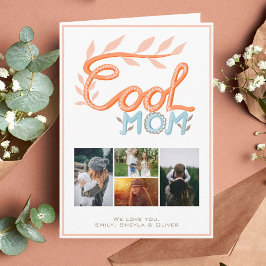 Coola Mamma Hand Lettering Mor's Day 4 Photo Kort