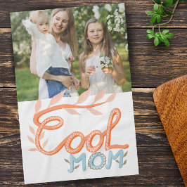 Coola Mamma Hand Lettering Mor's Day Photo Kökshandduk