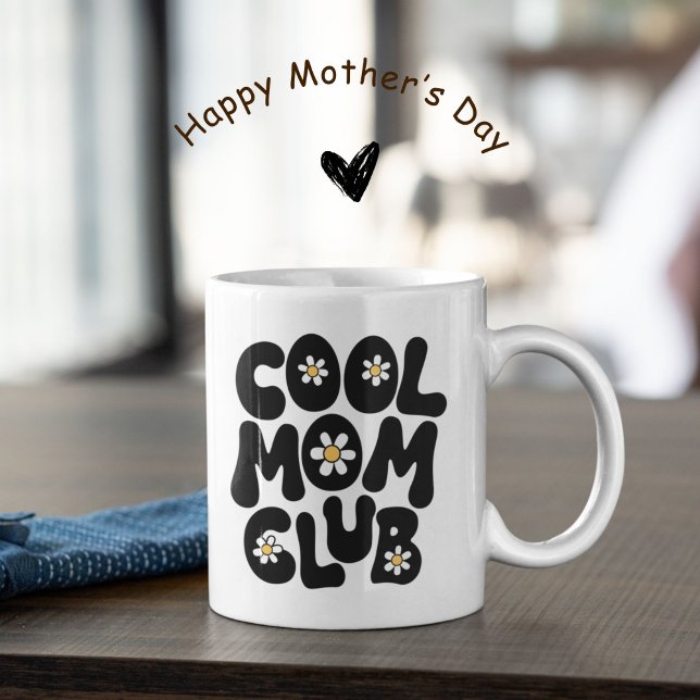 Coola mamma klubb mor dag kaffemugg (Cool mom club, trendy Mother’s Day gift.)