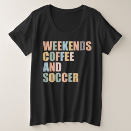 Coola Mamma Life helg kaffe och fotboll T Shirt