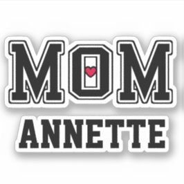 Coola Mamma Ord med Kärlek-sportetiskt namn Klistermärken