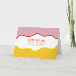 "Coola Mamma retro vågar ljusa färgad Helgkort