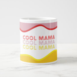 "Coola Mamma retro vågar ljusa färgad Jumbo Mugg
