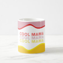 "Coola Mamma retro vågar ljusa färgad