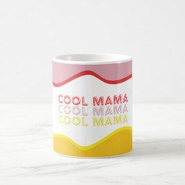 "Coola Mamma retro vågar ljusa färgad Kaffemugg