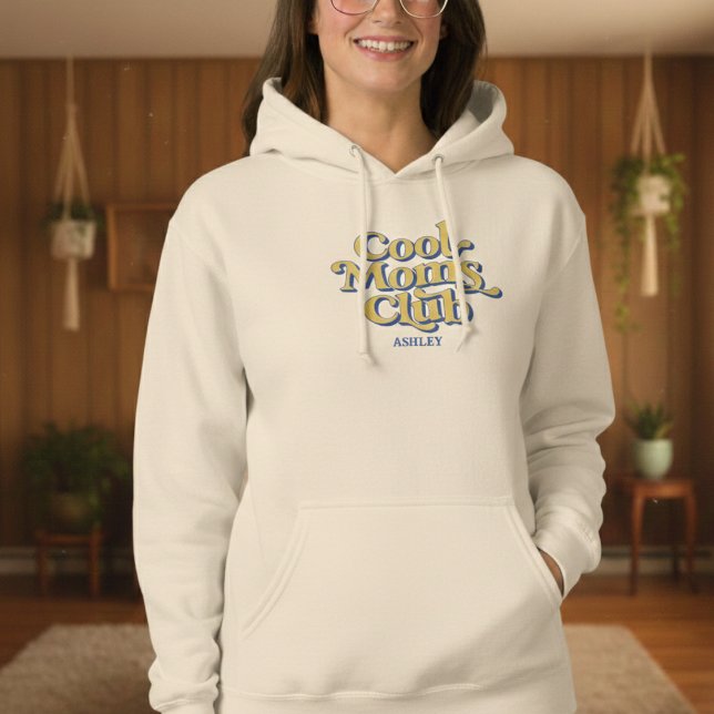 Coola mammaklubben klassisk moderskap retro textst t shirt (Skapare uppladdad)