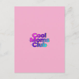 Coola mammaklubben neon-glitch retro mormorsdagsko vykort