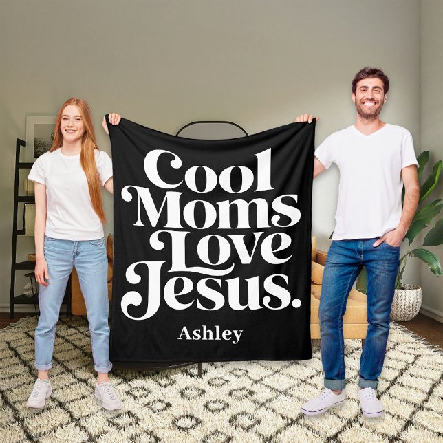 Coola mammor älskar Jesus Fleecefilt (Skapare uppladdad)
