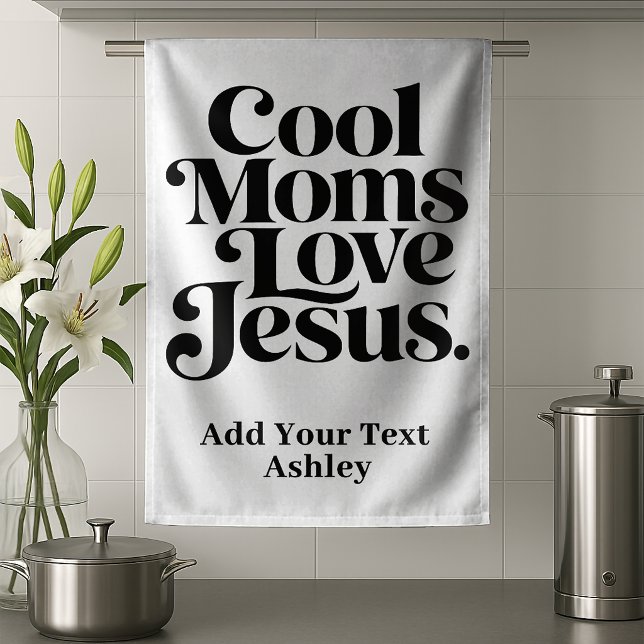 Coola mammor älskar Jesus Kökshandduk (Skapare uppladdad)