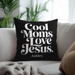 Coola mammor älskar Jesus Kudde