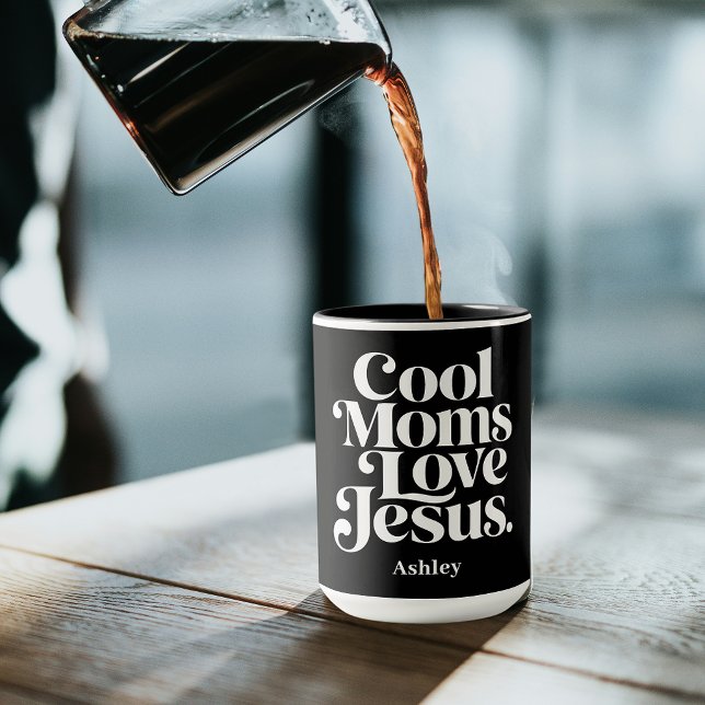 Coola mammor älskar Jesus Mugg (Skapare uppladdad)