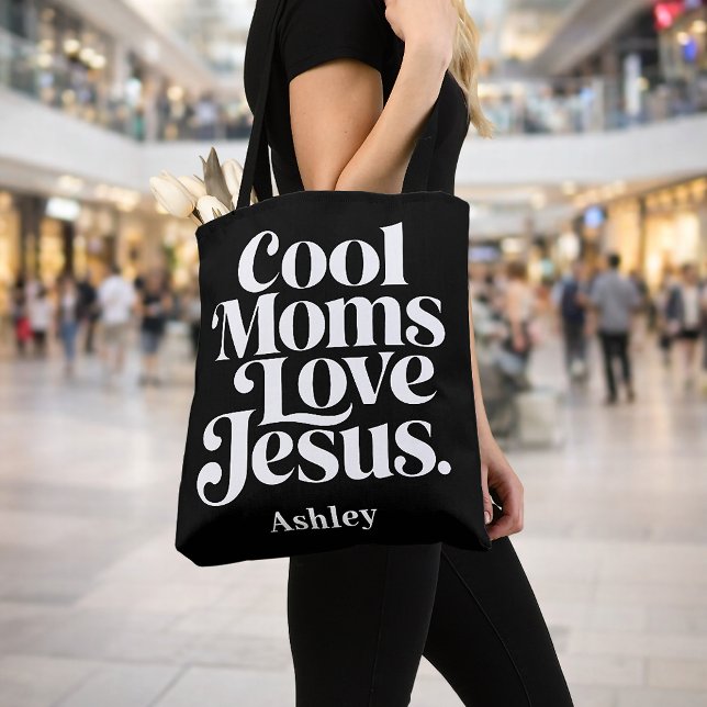 Coola mammor älskar Jesus Tygkasse (Skapare uppladdad)