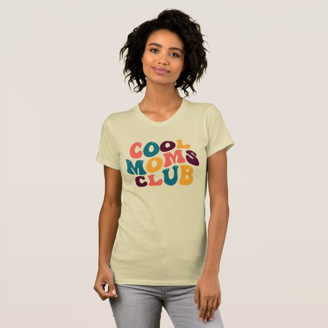 Coola Mammor Klubb Groovy Retro Summer Vibes Ledse T Shirt (Hel framsida)
